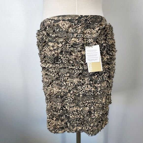 MICHAEL Michael Kors Womens size 12 Snake Print Tiered Ruffled Skirt NWT - Picture 4 of 11